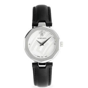 VERSACE
Stainless Steel & Leather-Strap Watch